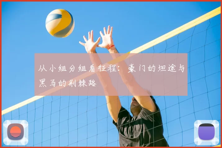 从小组分组看征程:豪门的坦途与黑马的荆棘路